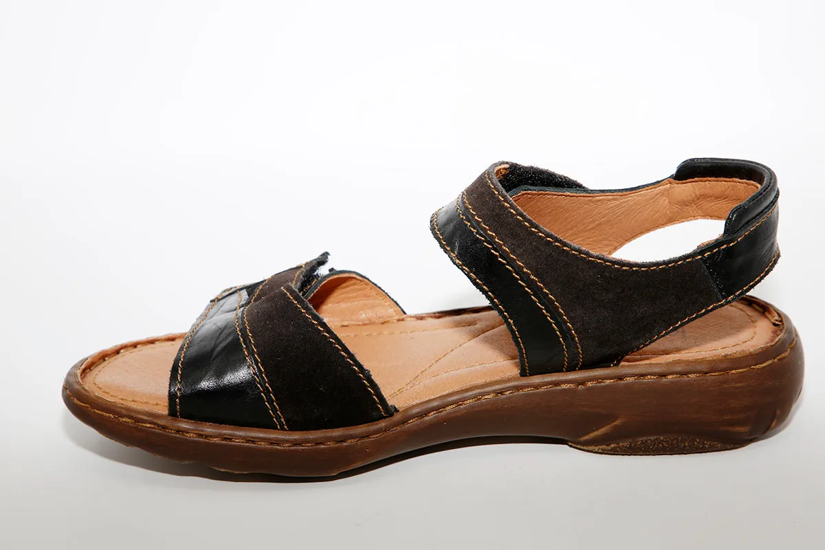 Josef Seibel - Debra 19 Black Leather Sandal