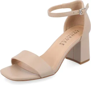 Journee Women's Valenncia SuperNatural Shades Tru Comfort Foam Open Square Toe Ankle Strap Sandals