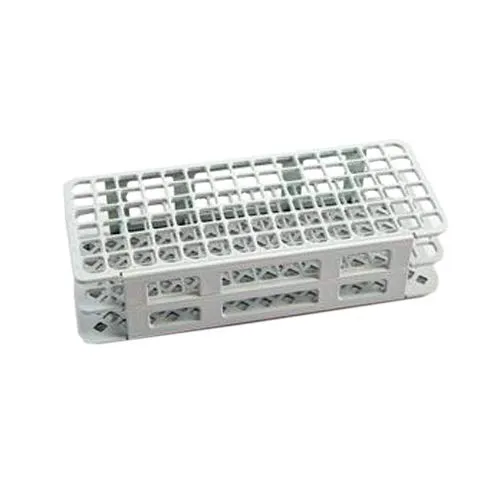Kartell 1211Z36CS 225655-0000 White PP Wet/Dry Test Tube Rack for 16 mm Test Tubes, 60 Place (Pack of 5)