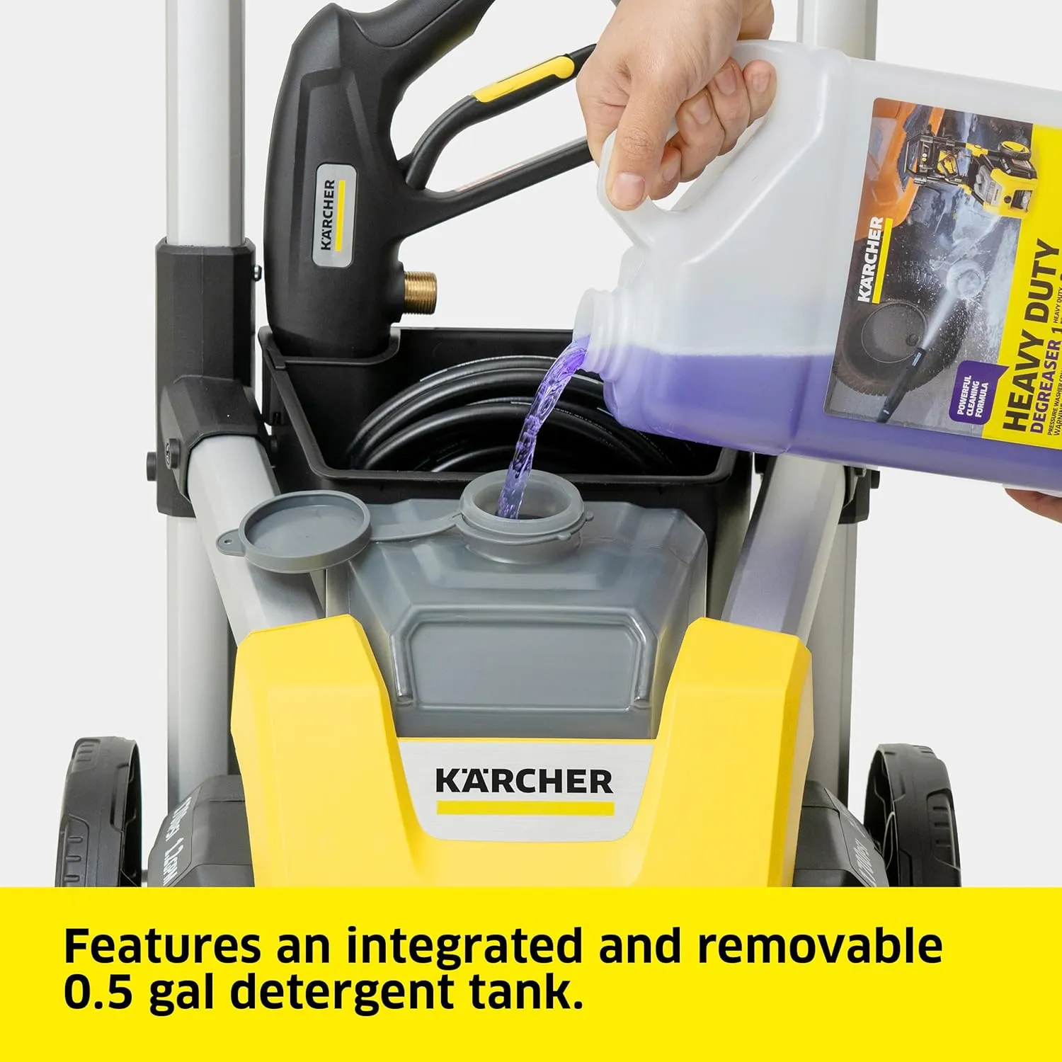 Kärcher Pressure Washer K1700, 3 Spray Nozzles, Detergent Tank, For Cars, Driveways, Siding, Patios, 2125 max. PSI, 1.46 max. GPM