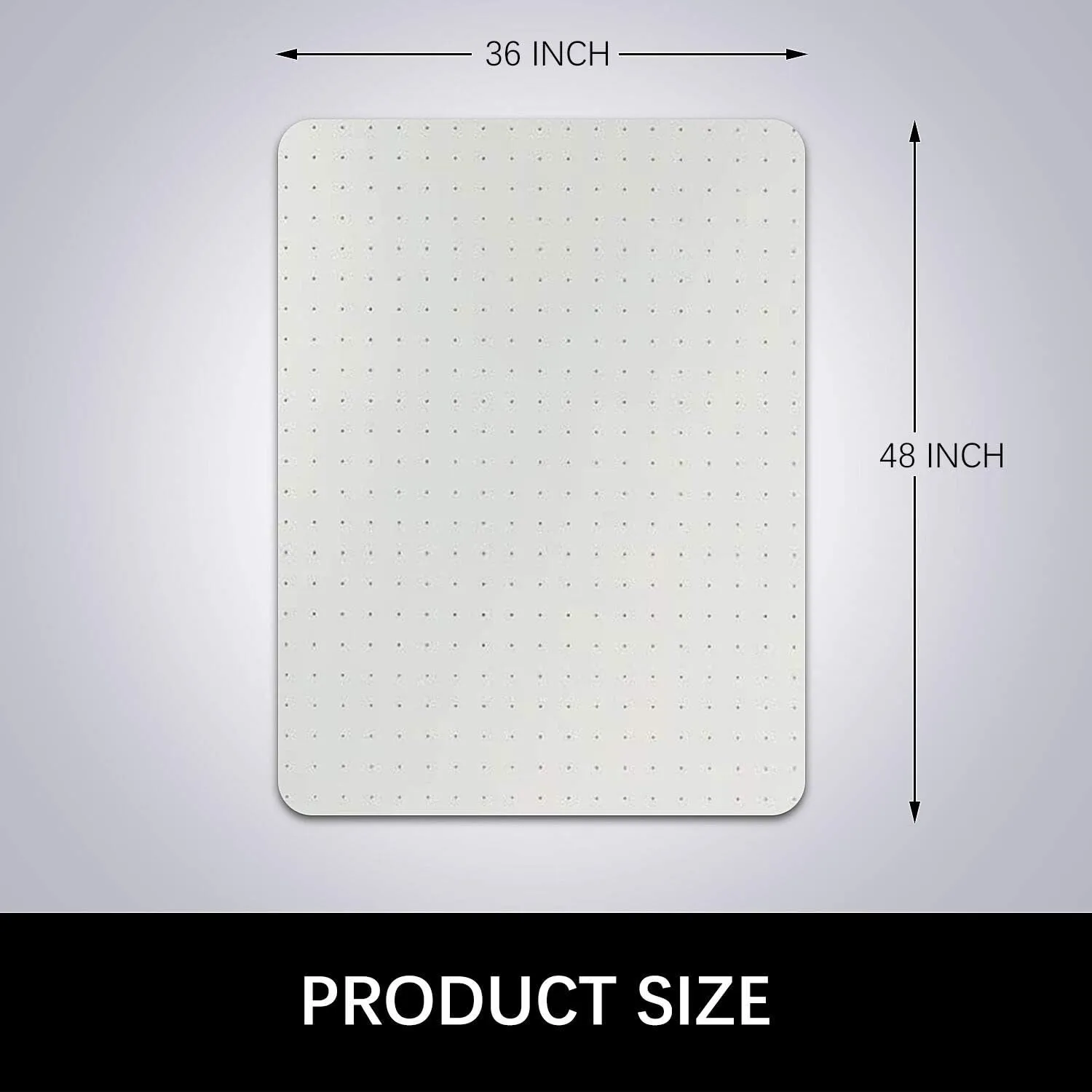 Kuyal Desk Chair Mat for Carpet, 36'' x 48'' Rectangle Transparent Mats for Chairs Good for Desks, Office and Home, Easy Glide, Protects Floors for Low and No Pile Carpeted Floors