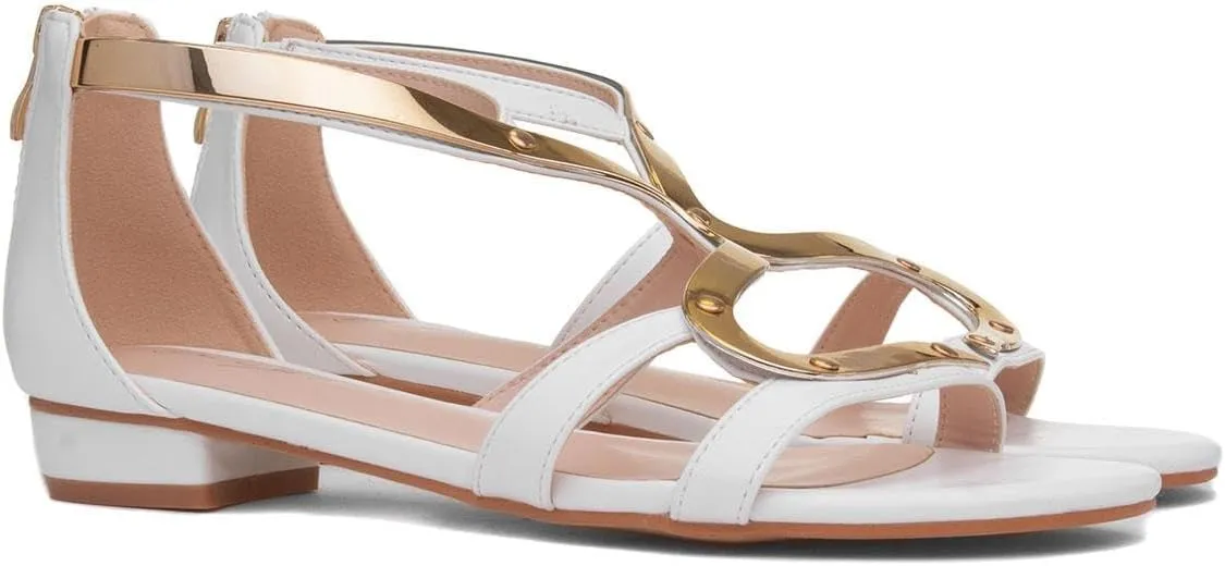 Ladies Girona White Sandal