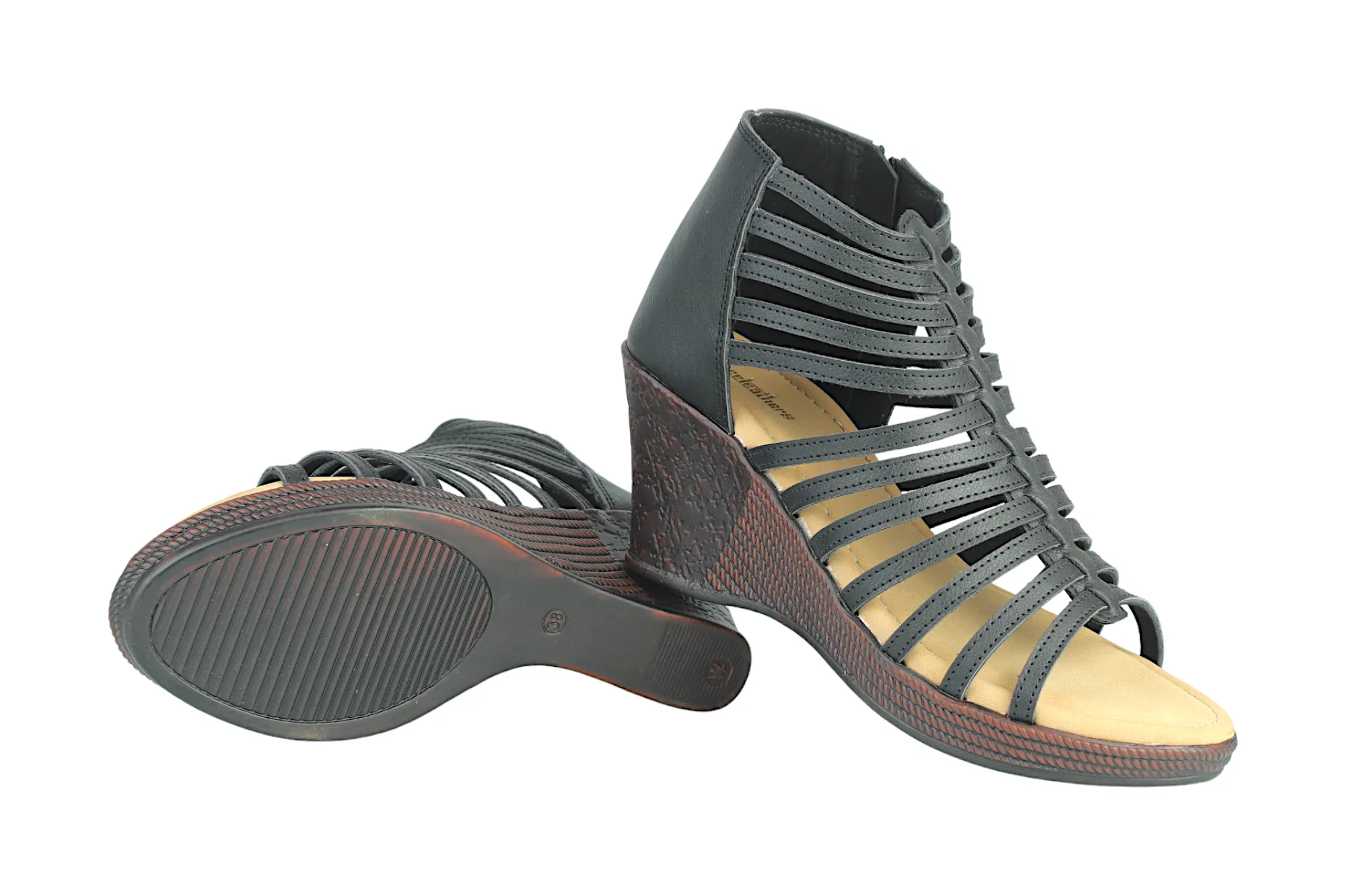 Ladies Gladiator Heel Sandal 911408