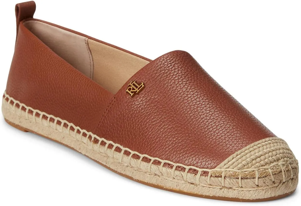 Lauren Ralph Lauren Cameryn Espadrille Deep Saddle Tan 2 8.5 B (M)