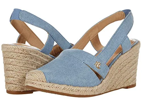Lauren Ralph Lauren Penelopie Wedge Espadrille Blue 5.5 B (M)