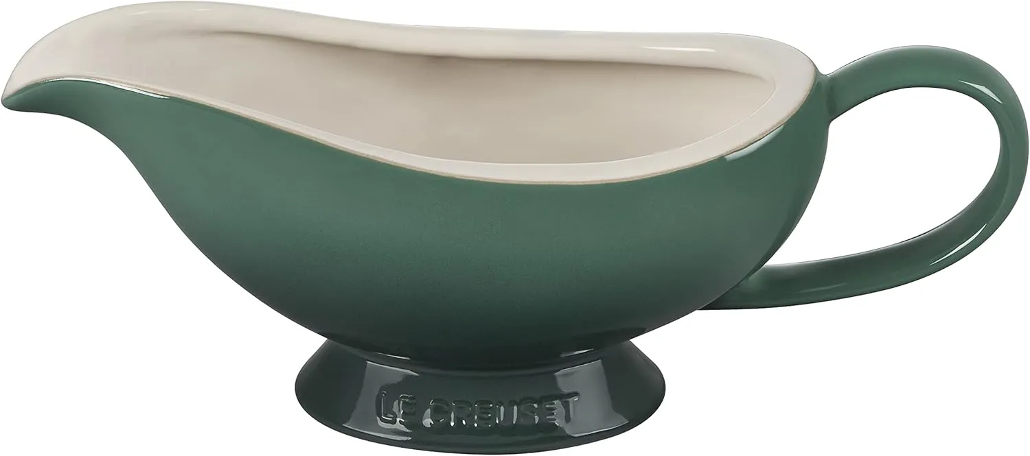 Le Creuset Heritage Stoneware Gravy Boat, Artichaut
