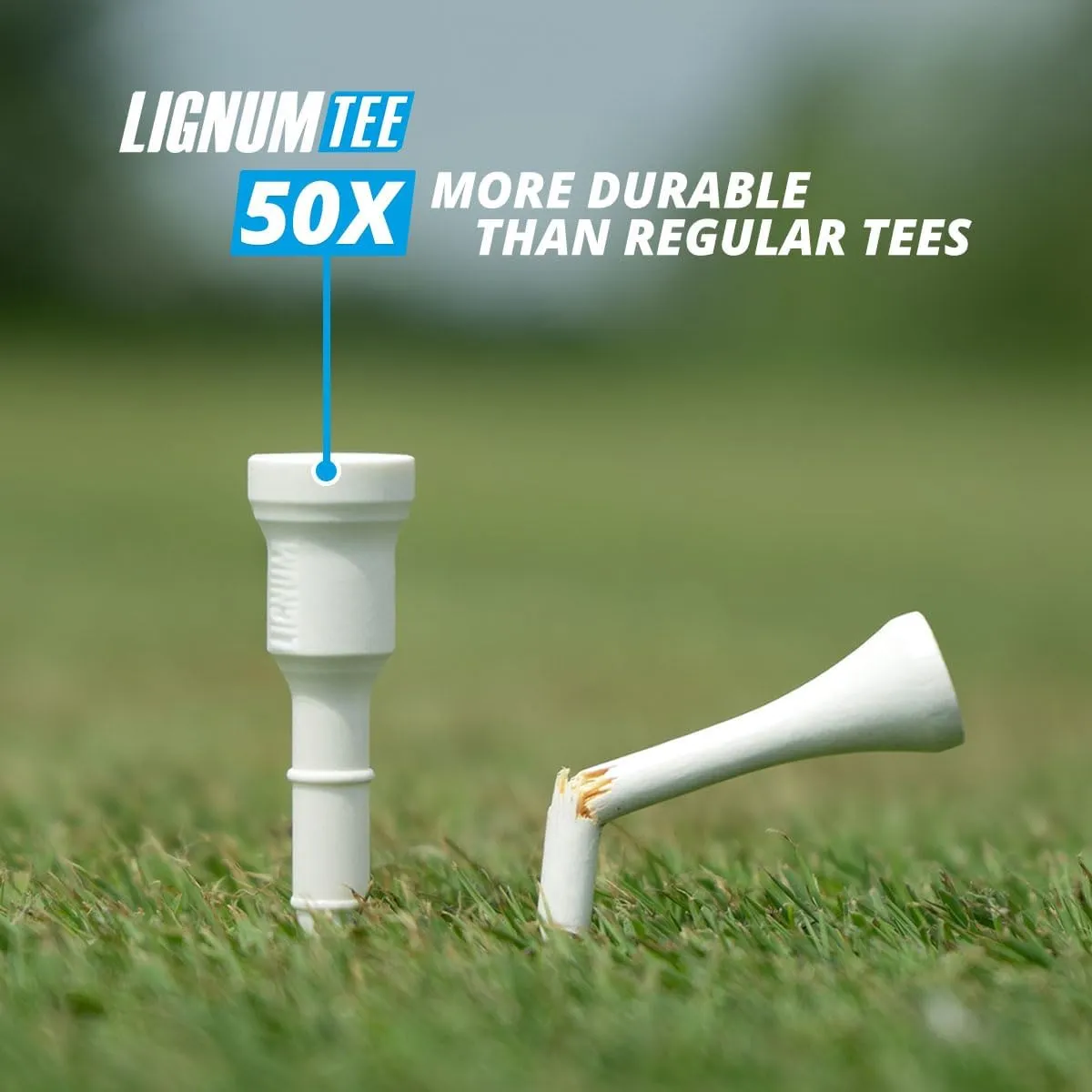 LIGNUM Unbreakable Microwood Golf Tees 50x More Durable/Adjustable Golf Tee/Innovative Wood Fiber and Natural Adhesives/Golf Tee, Golf Tees, Tees Golf, Golf Ball Tees/Pack of 3