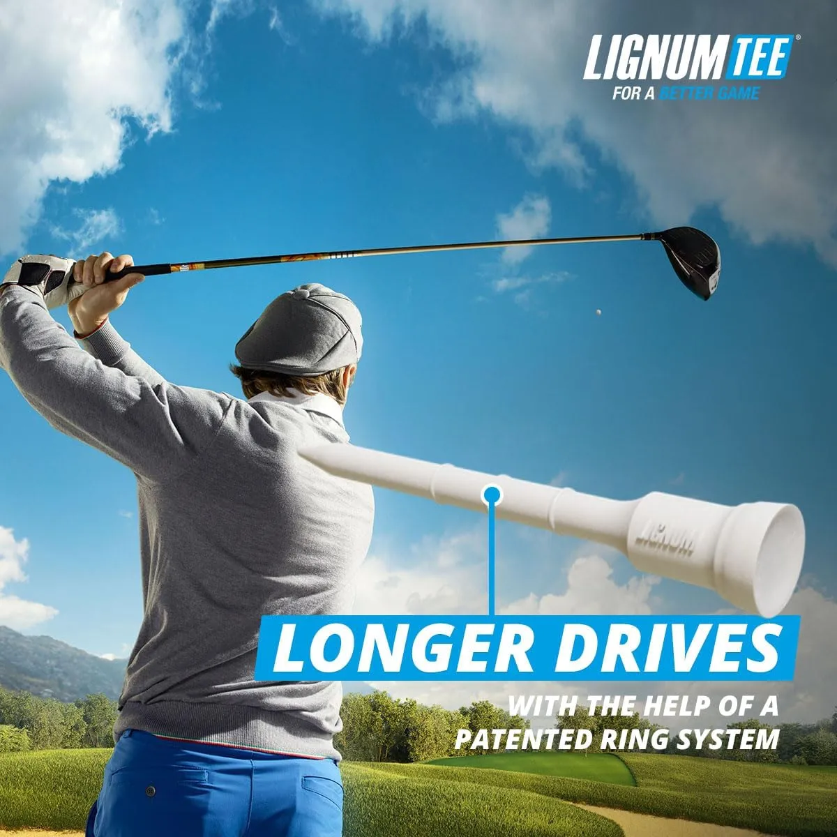 LIGNUM Unbreakable Microwood Golf Tees 50x More Durable/Adjustable Golf Tee/Innovative Wood Fiber and Natural Adhesives/Golf Tee, Golf Tees, Tees Golf, Golf Ball Tees/Pack of 3