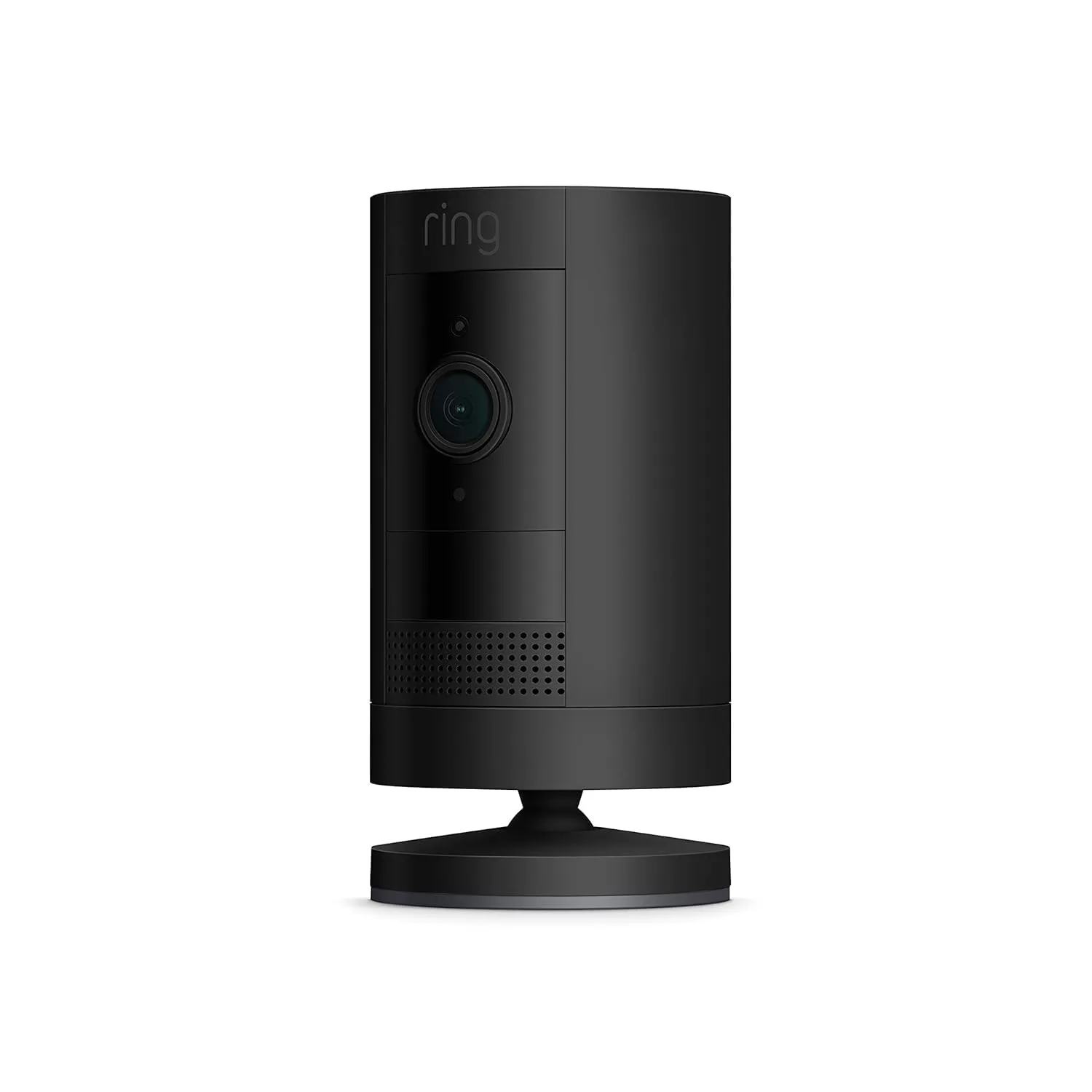 Like-New Ring Stick Up Cam Battery HD security camera with custom privacy controls, Simple setup, Works with Alexa - Black