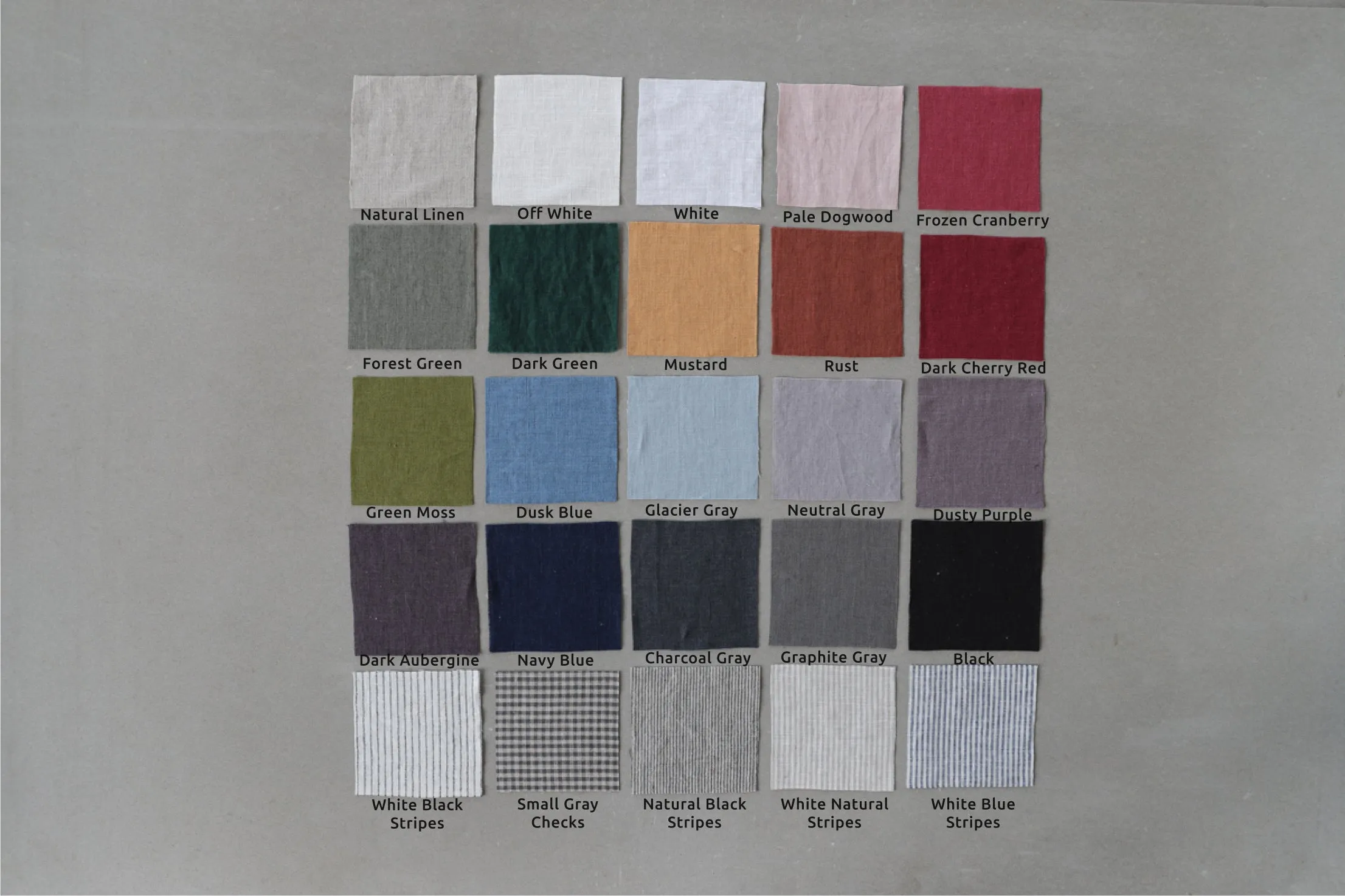 Linen Sheet Set with One Side Ruffled Pillowcases