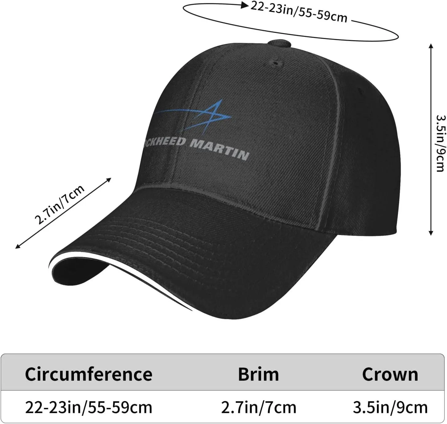 Lockheed Martin Sandwich Cap Unisex Classic Baseball Capunisex Adjustable Casquette Dad Hat
