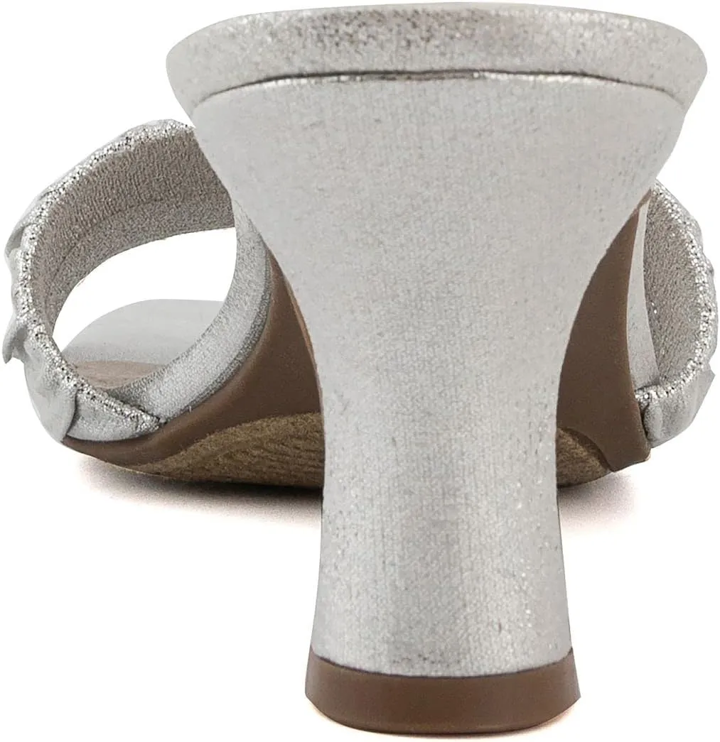 LONDON FOG Womens Leana Dress Sandal Womens comfort Heeled Sandals