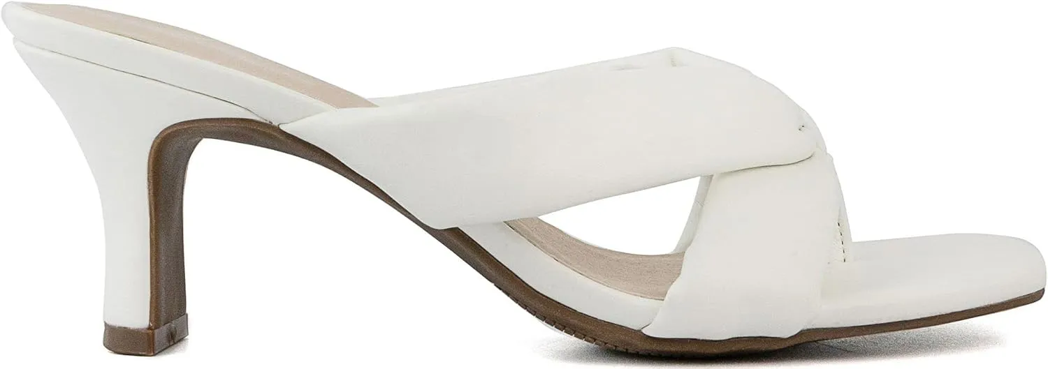 LONDON FOG Womens Louelle Dress Sandal Womens comfort Heeled Sandals