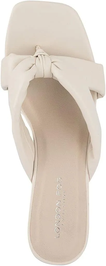 LONDON FOG Womens Louelle Dress Sandal Womens comfort Heeled Sandals