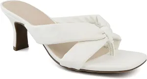 LONDON FOG Womens Louelle Dress Sandal Womens comfort Heeled Sandals