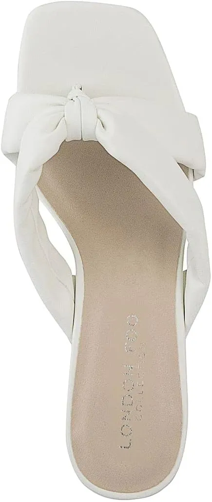 LONDON FOG Womens Louelle Dress Sandal Womens comfort Heeled Sandals