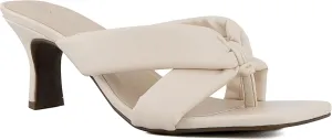 LONDON FOG Womens Louelle Dress Sandal Womens comfort Heeled Sandals