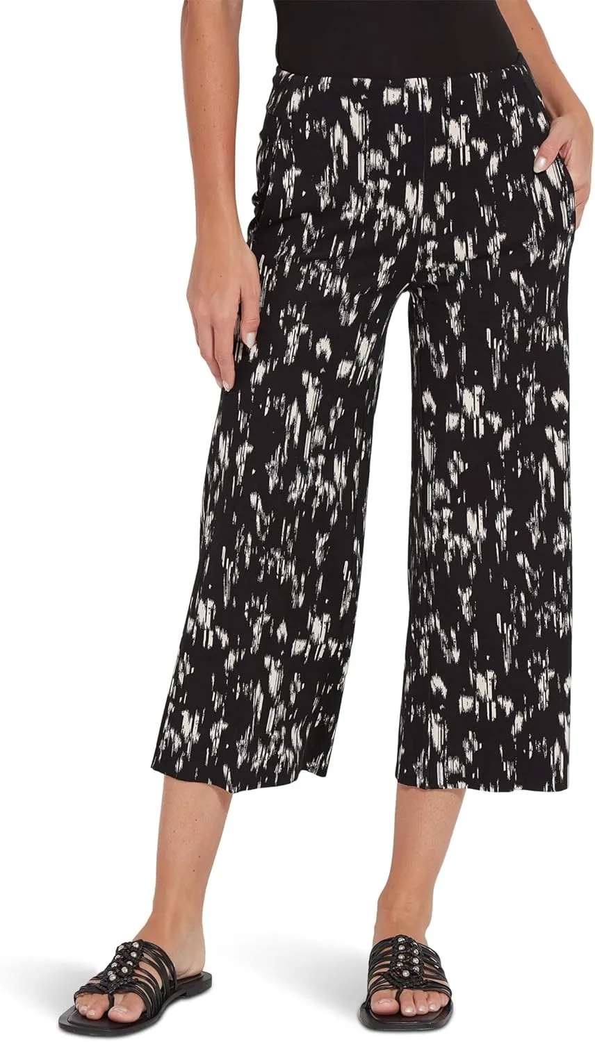 Lyssé Women's Aries Crop Relaxed Wide Leg Print