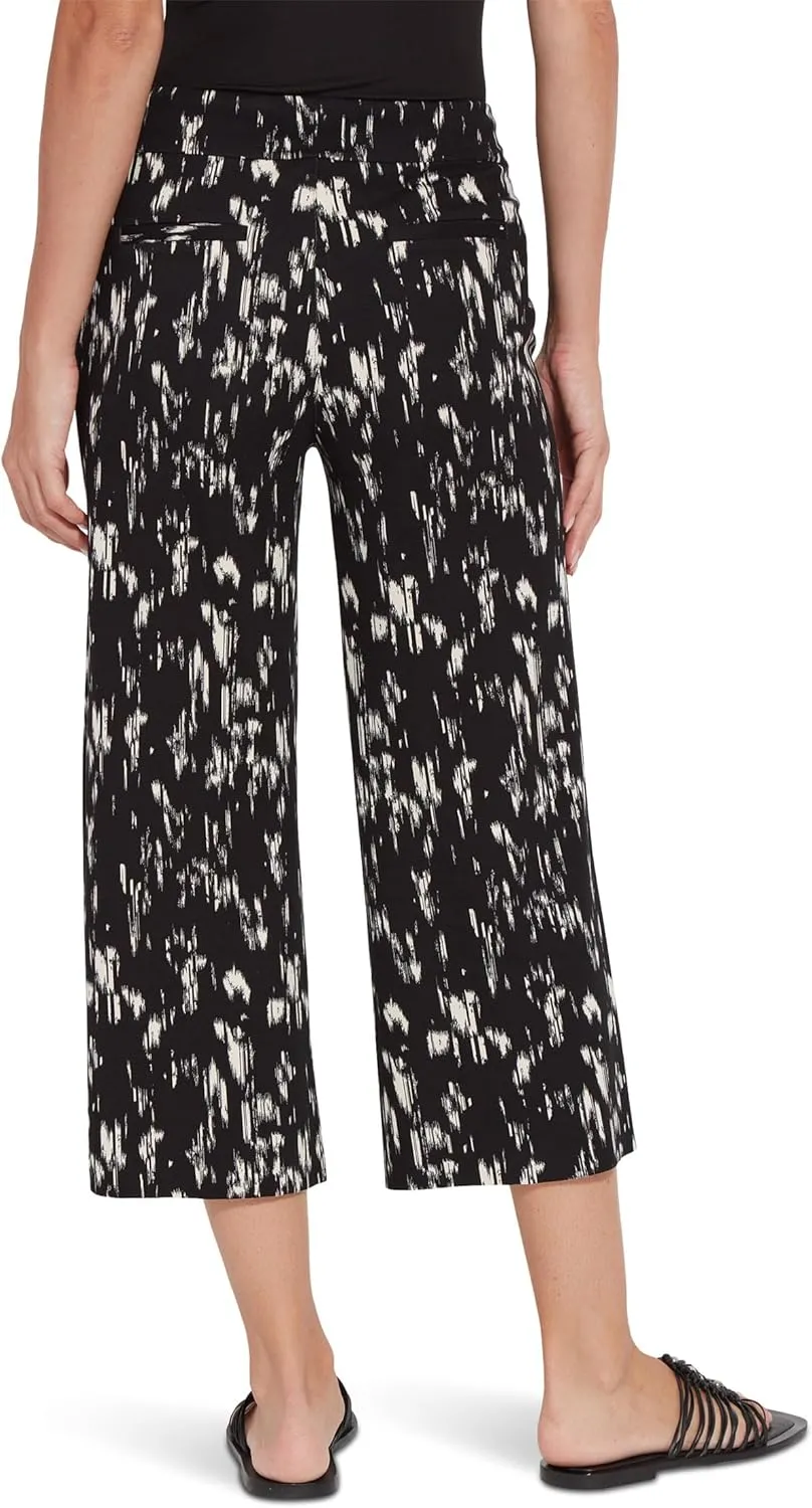 Lyssé Women's Aries Crop Relaxed Wide Leg Print