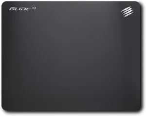 Mad Catz The Authentic G.L.I.D.E. 19 High Performance Gaming Mouse Pad Water Resistant Gaming Surface With Heat Bonded Edges And Non-Slip Silicone Base 12.4 x 15.4 in, Black