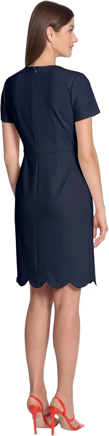 Maggy London Women's Keyhole Neck Scuba Crepe Sheath Dress