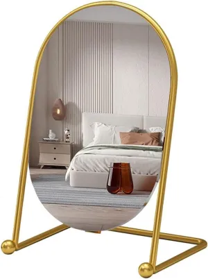 Makeup Mirror Desktop Vertical Makeup Mirror Home Bedroom Dressing Table Girls Beauty Mirror Bathroom Simple Makeup Mirror Vanity Mirror(Small)
