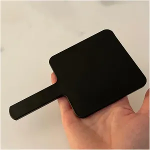 Makeup Mirror Simple Handle Mirror Portable Makeup Mirror Handheld Makeup Mirror Small Mirror Black Square Makeup Mirror Beauty Mirror