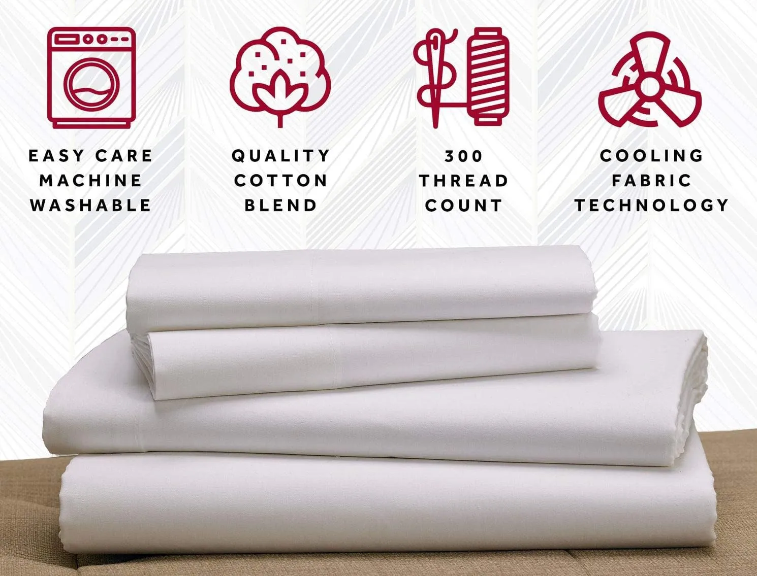 Marriott Signature Flat Sheet - Soft, Breathable 300 Thread Count Cotton Blend Flat Sheet - King