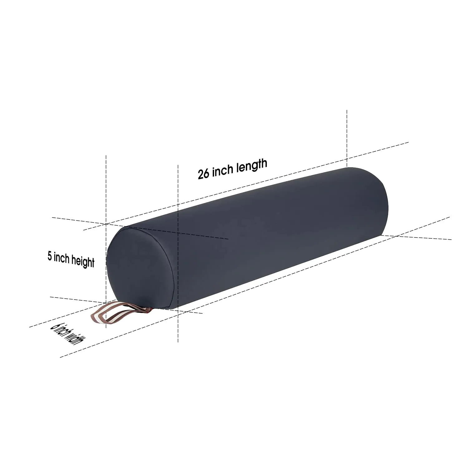 Master Massage Massage Bolster,Pillow Cushion, PU Upholstery, 100% Memory Foam, for Massage/Spa/Beauty/Tattoo/Back Pain Relief, (6" 3/4-round, Royal Blue)
