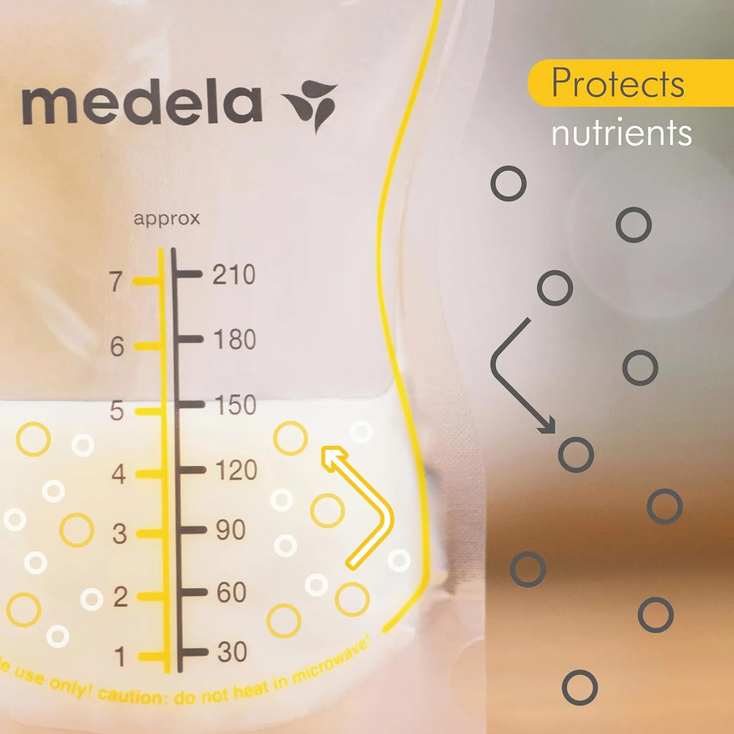 Medela Easy Pour Breastmilk Storage Bags 100 Count 7oz/210ml Disposable, Leakproof, Fast Freeze, Breast Milk Protection Recyclable & BPA Free