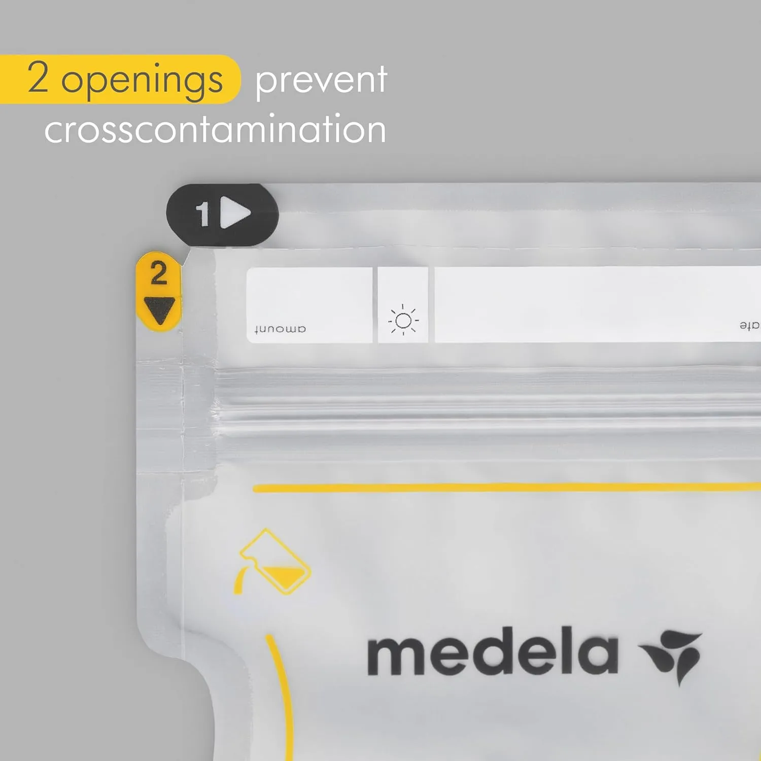 Medela Easy Pour Breastmilk Storage Bags 100 Count 7oz/210ml Disposable, Leakproof, Fast Freeze, Breast Milk Protection Recyclable & BPA Free