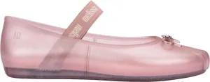 Melissa Sophie Jelly Flats for Women - Ballet Flats for Women Bow Applique & Strap, Slip-on Closed-Toe Women’s Jelly Shoes