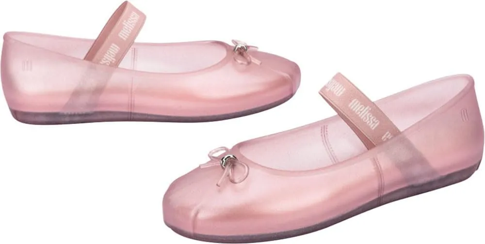 Melissa Sophie Jelly Flats for Women - Ballet Flats for Women Bow Applique & Strap, Slip-on Closed-Toe Women’s Jelly Shoes