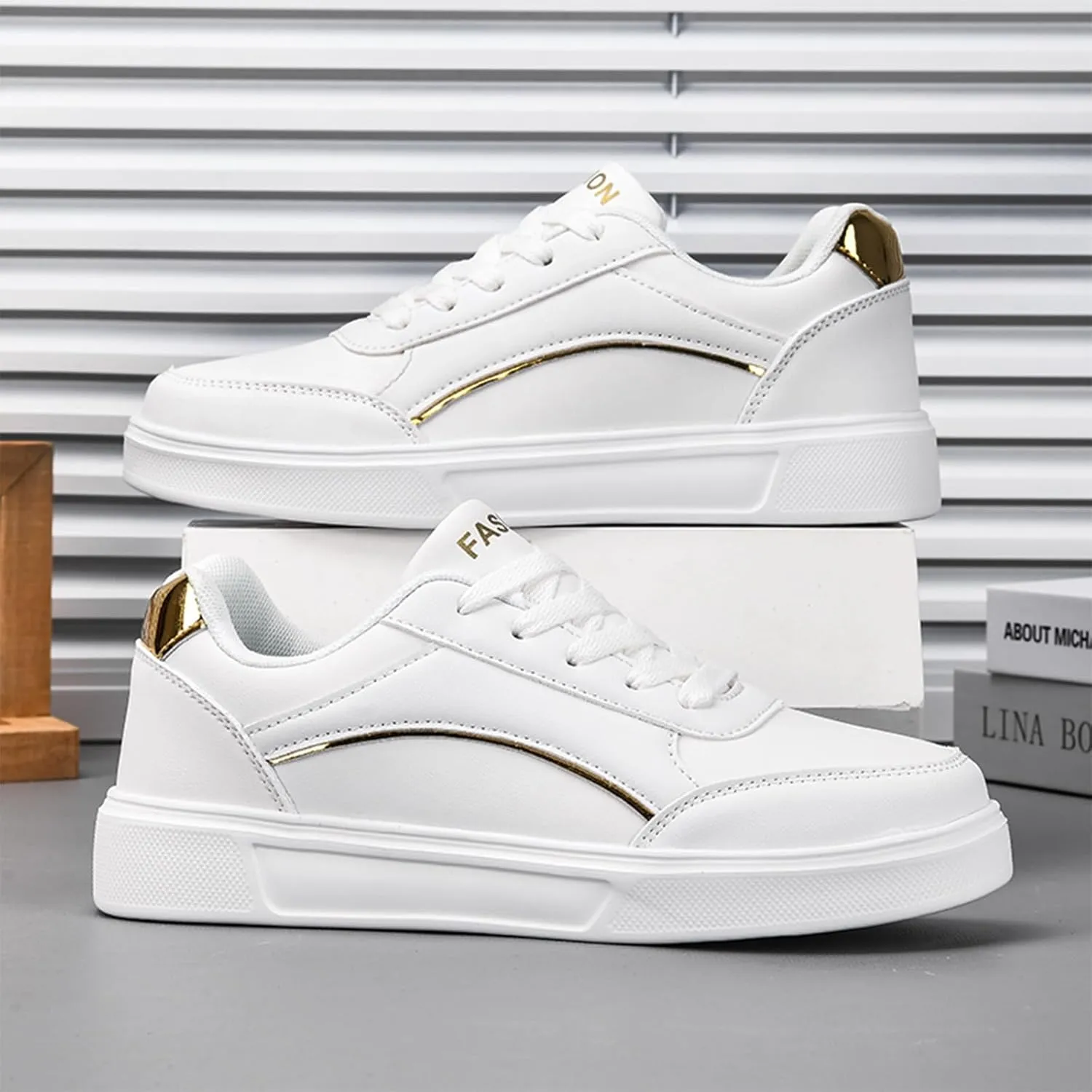 Men's Fashional Walking Shoes with Flat Bottom,Simple Style Causal Sneakers,Classical Skate Anti-Slip Shoes with Low Tops