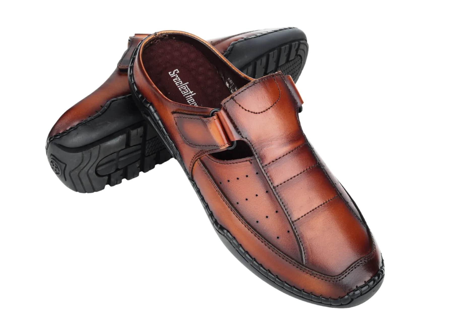 Mens leather half shoe 996531