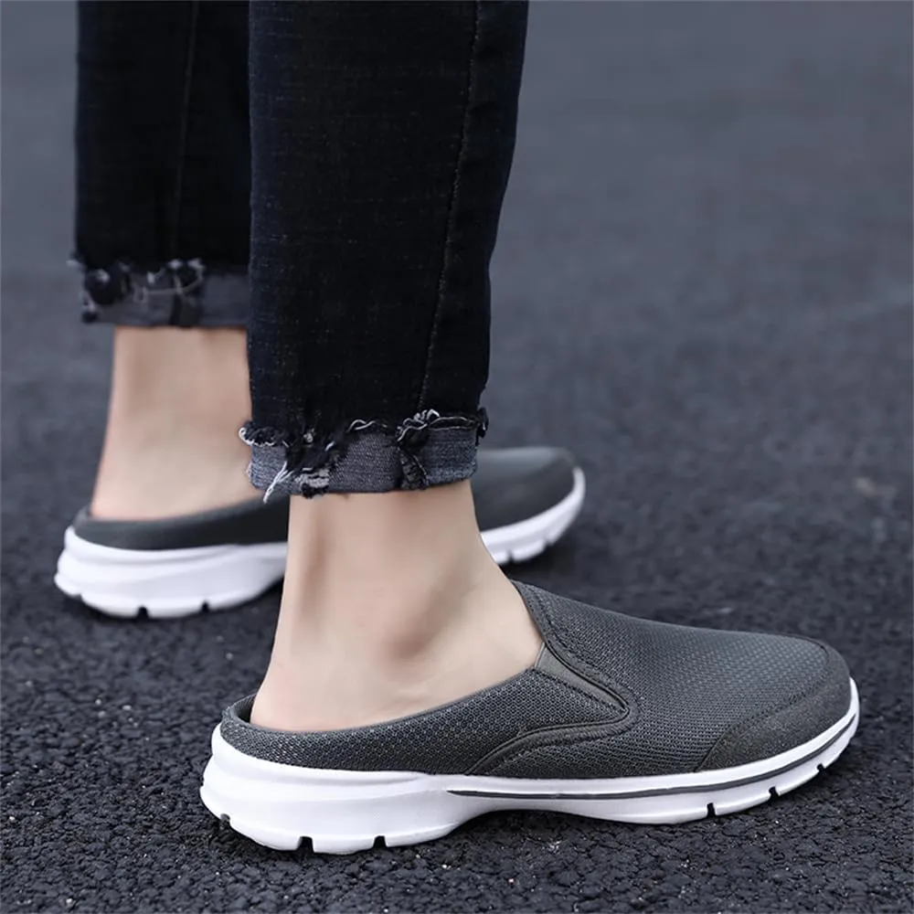 Men's Loafers Walking Driving Shoes Men's Open Back Sneaker Clogs Knit Mules Shoes Lightweight Breathable Slippers