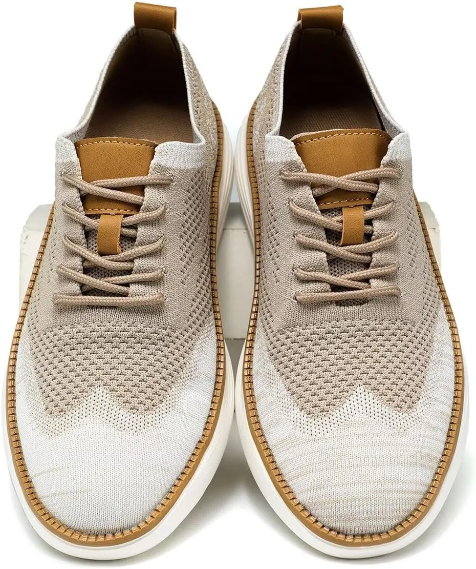 Men's Oxfords Lace-Up Lightweight Casual Walking Shoes Dress Shoes Fashion Sneakers