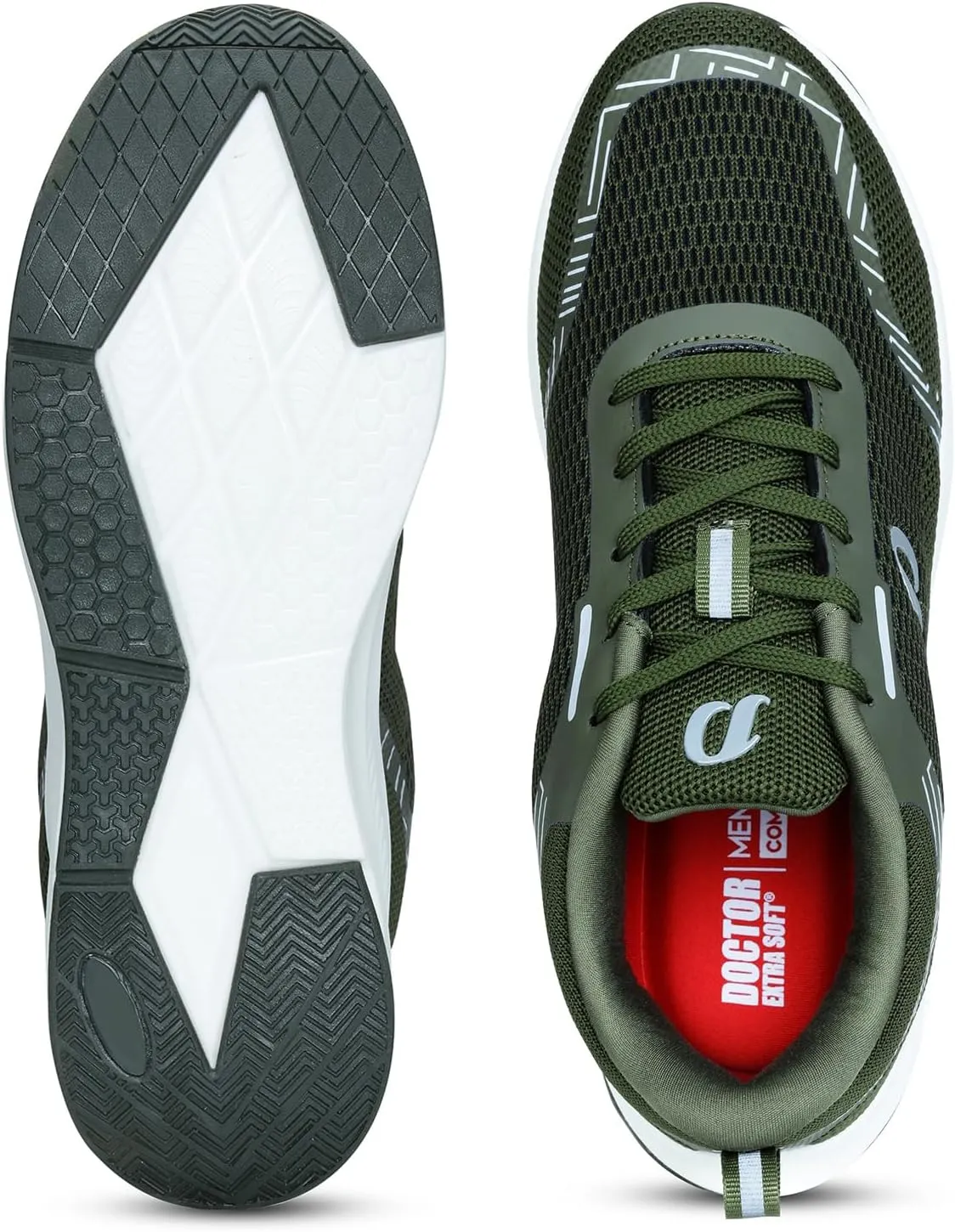 Mens Running Shoe with Memory Foam Insole & Ultrasoft Outsole|Sports,Gym,Training,Walking,Jogging,Casual,Athletics|Lightweight & Comfortable|Slipon Sneaker Lace-Up Gents Boys D-2010