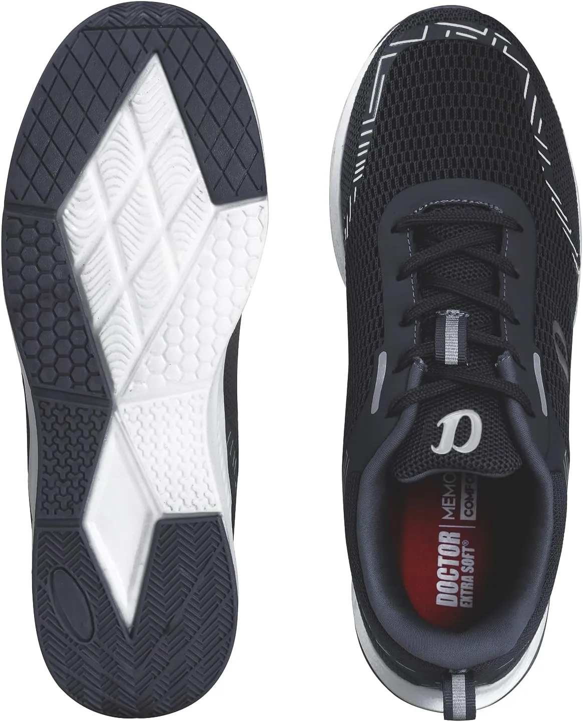 Mens Running Shoe with Memory Foam Insole & Ultrasoft Outsole|Sports,Gym,Training,Walking,Jogging,Casual,Athletics|Lightweight & Comfortable|Slipon Sneaker Lace-Up Gents Boys D-2010