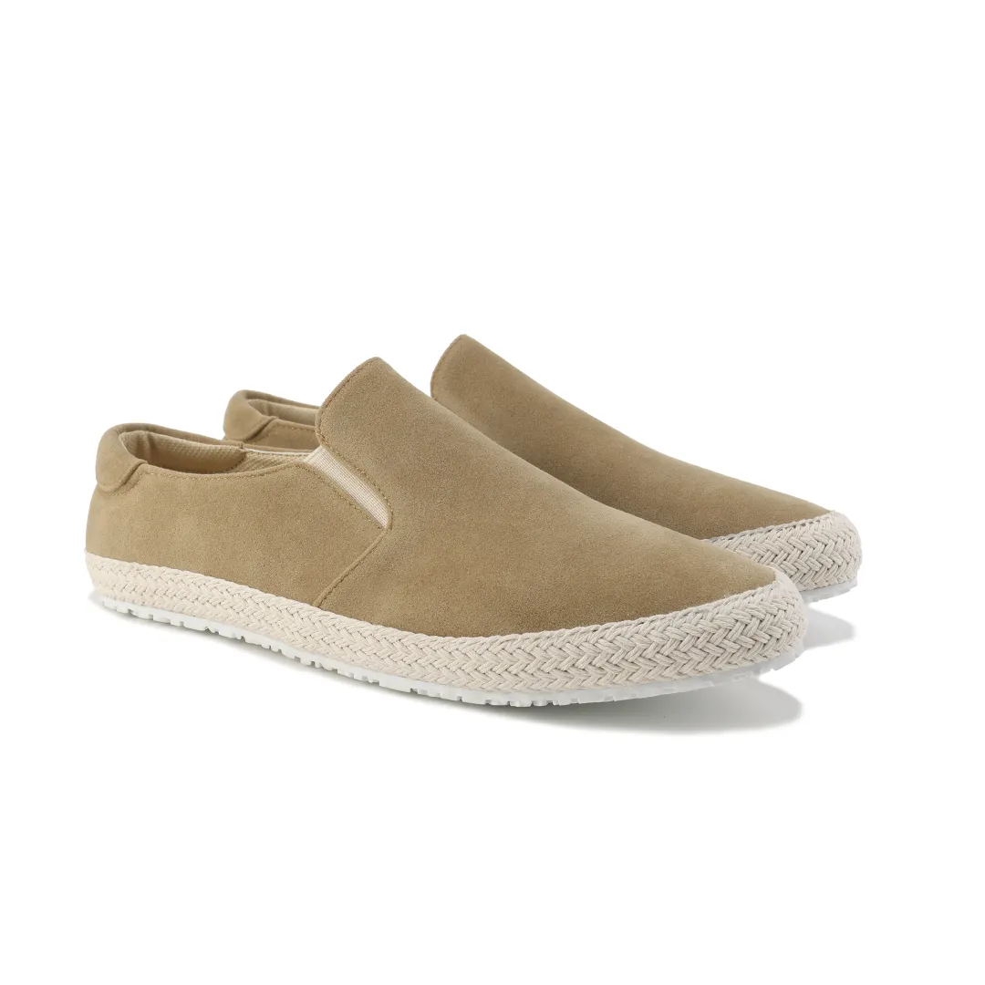 Men’s Suede Espadrille Loafers – City Slip-On Shoes