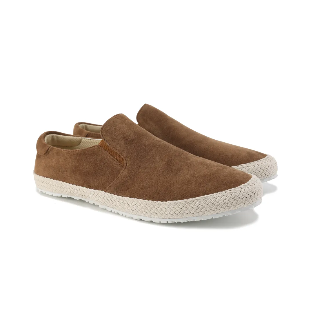 Men’s Suede Espadrille Loafers – City Slip-On Shoes