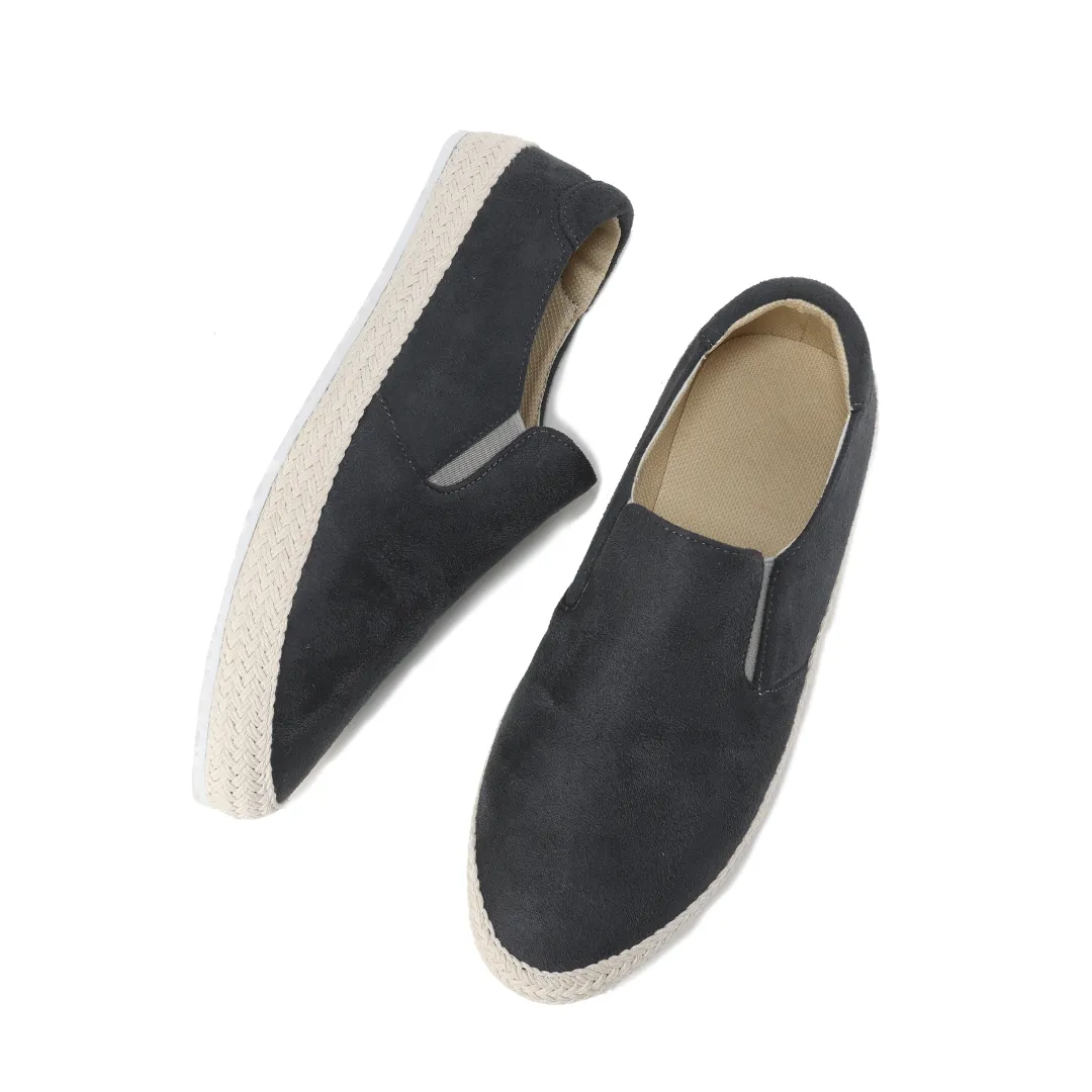 Men’s Suede Espadrille Loafers – City Slip-On Shoes