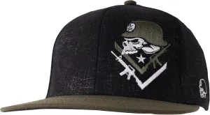 Metal Mulisha Men's Armed & Ready Flex Hat, Black/Green, Large-X-Large