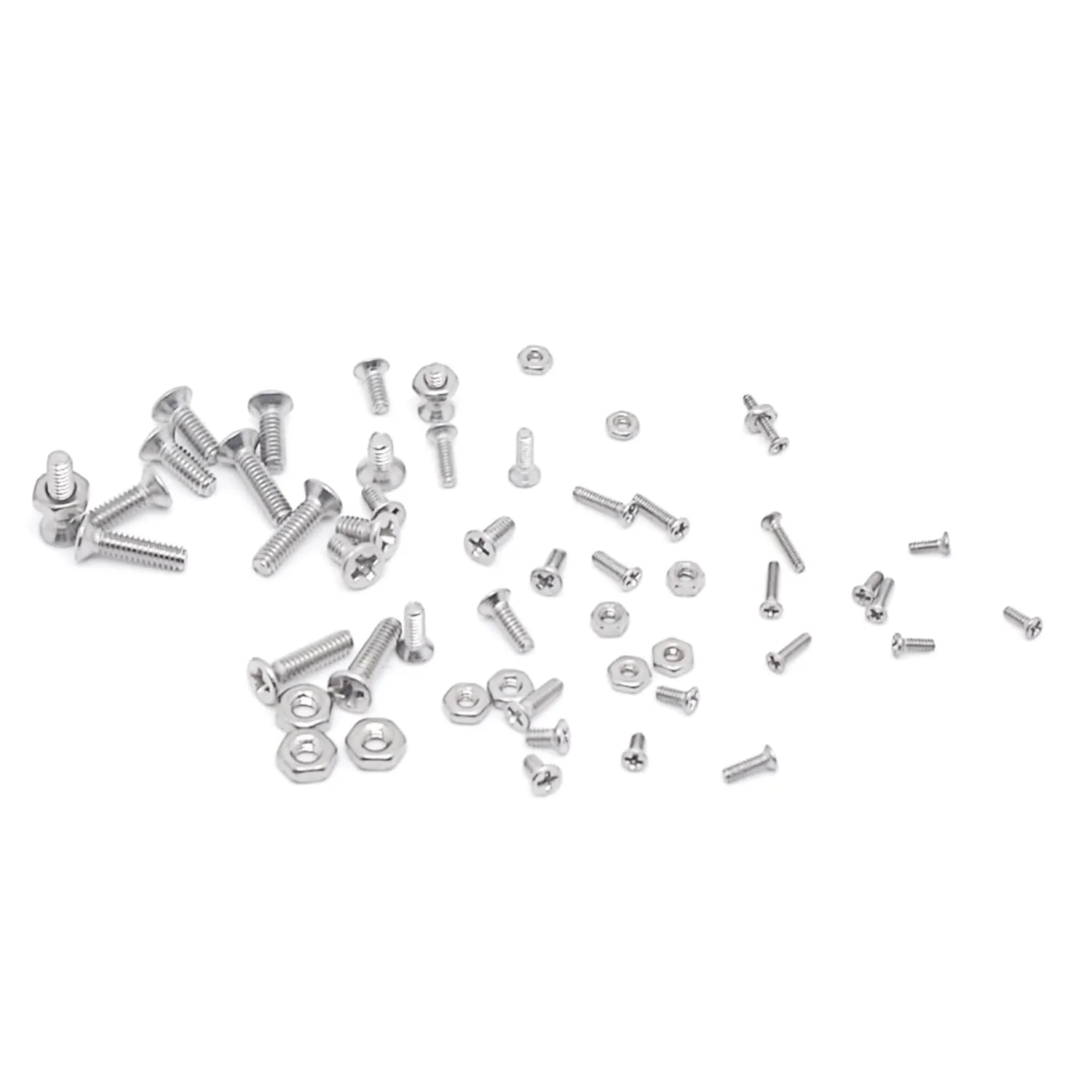 Metric 900PCS Metric M1 M1.2 M1.4 M1.6 M2 Phillips Countersunk/Flat Head Stainless Steel Tiny Machine Screws Nuts Assortment Kit