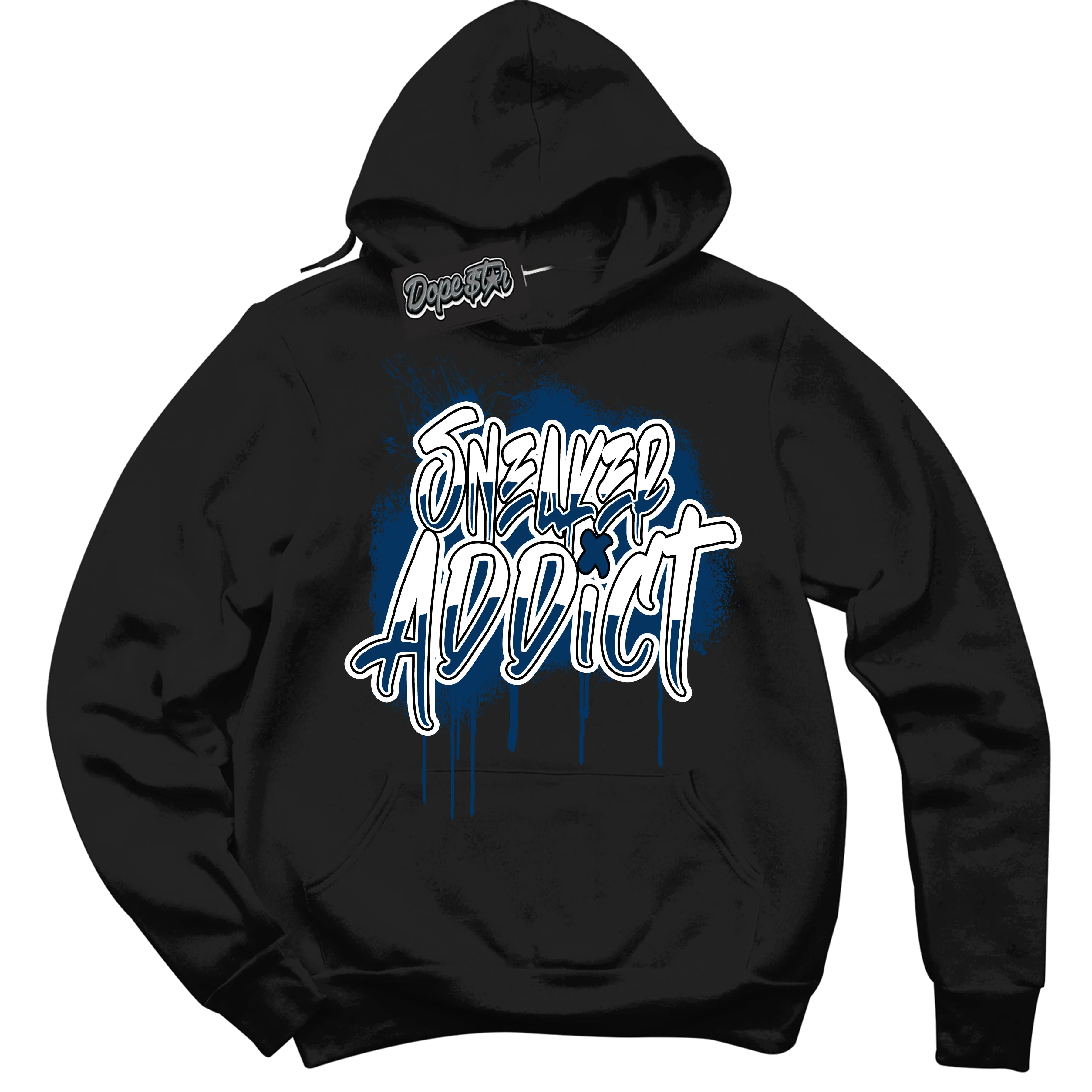 Midnight Navy 1s Sneaker Hoodie Sneaker Addict Graphic