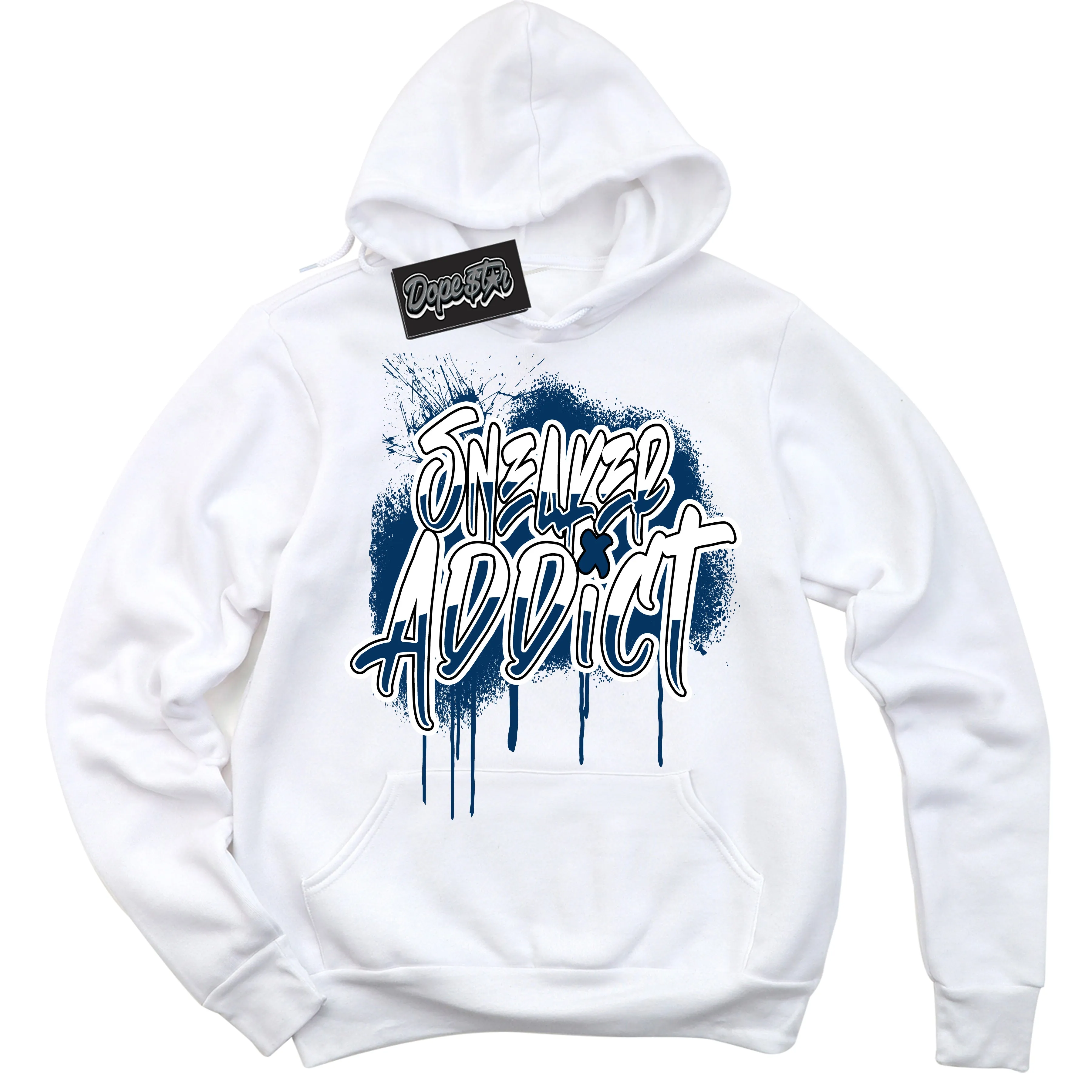 Midnight Navy 1s Sneaker Hoodie Sneaker Addict Graphic