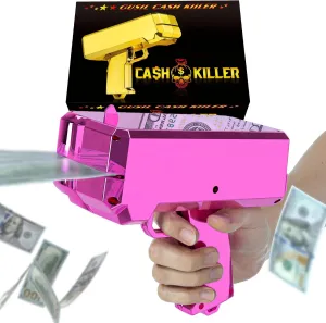 Money Gun Shooter—Gusil Cash Cannon Bills Gun Make It Rain Toy Gun,Handheld Spary Cash Gun for Game Movies Party Supplies