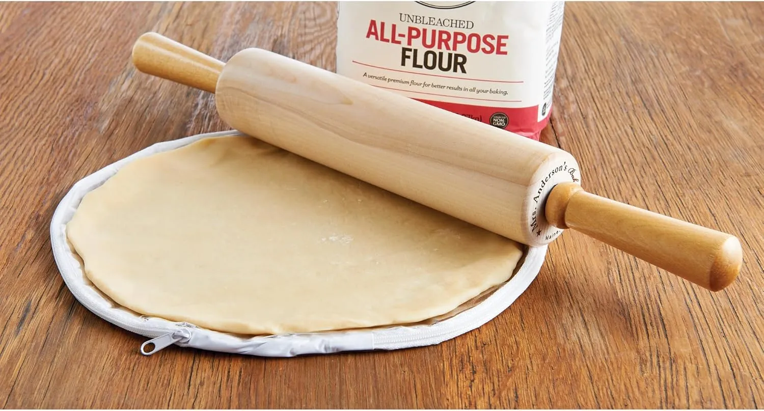Mrs. Anderson's Baking Easy No-Mess Pie Crust Maker Bag, Rolls 11-Inch Crust For 8 to 9-Inch Pies, Set of 2