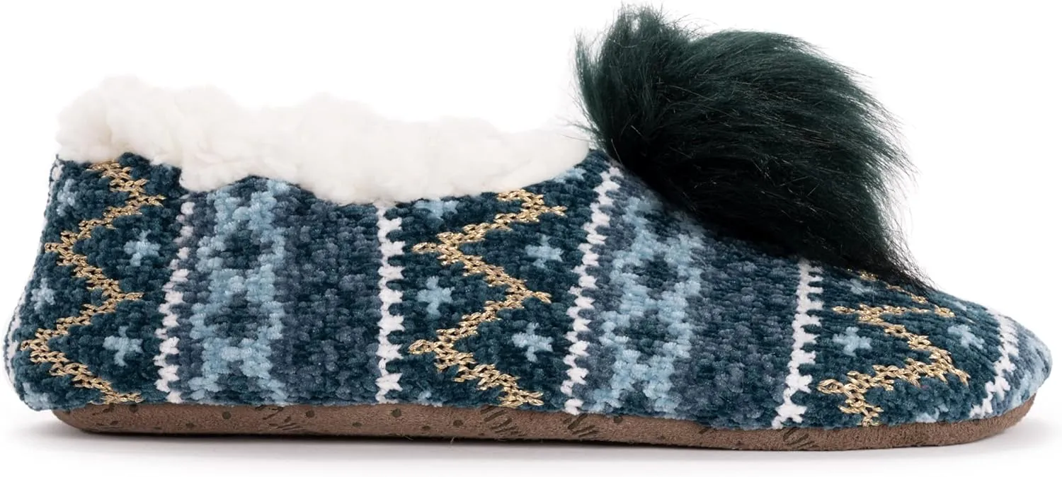MUK LUKS Women's Chenille Ballerina Slippers