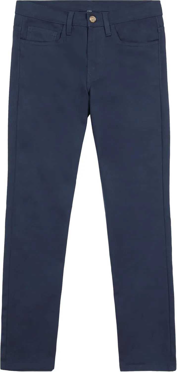 Nautica Boys' Flat Front Stretch Twill Chino Khaki Pant